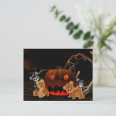 Teddy Bearz Halloween Postcard Postkarte (Stehend Vorderseite)