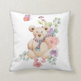 Teddy bei Blume Kissen