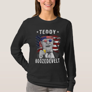 Teddy Boozedevelt 4. Juli US Flag Theodore Roo T-Shirt