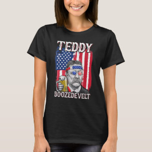 Teddy Boozedevelt Theodore Roosevelt 4. Juli T-Shirt