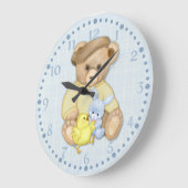 Teddy Boy Easter Große Wanduhr (Winkel)