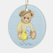 Teddy Boy Easter Keramikornament (Links)
