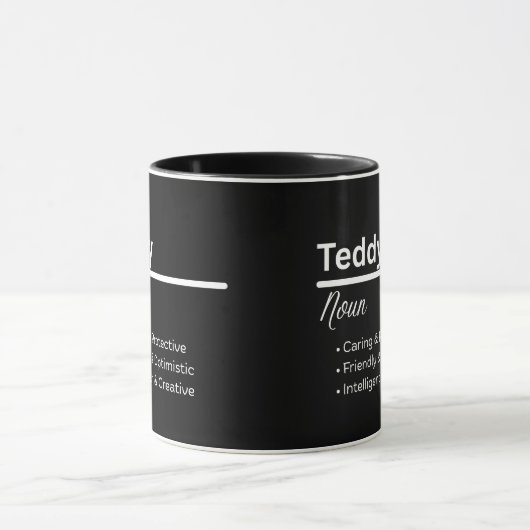 Teddy Boy Name Definition Personalized Mug Tasse (Zentrum)