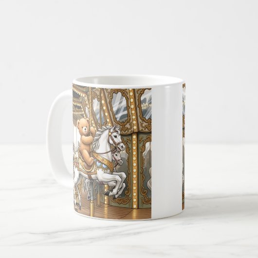 Teddy Carousel Ride Kaffeetasse (Vorderseite Links)