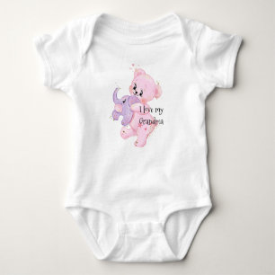 Teddy Carry Elephant Bodysuit Personalisiert Baby Strampler