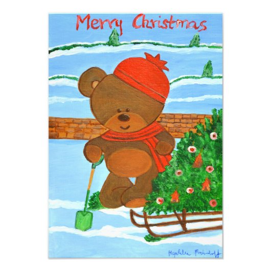 Teddy Christmas Print Fotodruck (Vorne)