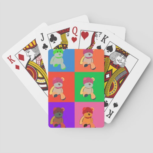 Teddy Colorful Art Spielkarten (Rückseite)
