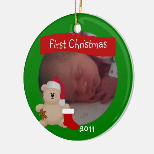 Teddy Custom First Christmas Ornament (Links)
