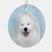 Teddy der Samoid Keramik Ornament (Links)