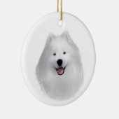 Teddy der Samoid Keramik Ornament (Rechts)