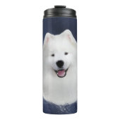 Teddy der Samoid Thermosbecher (Vorderseite)