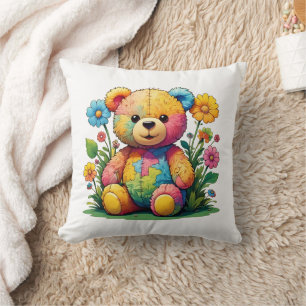 Teddy_design.no.3- von Maaya Prints, Kissen