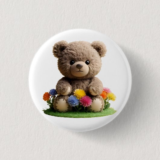 Teddy_design- von Maaya Prints, White Button (Vorderseite)