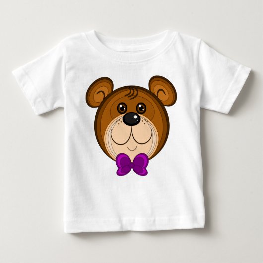 Teddy Face Säugling Tee Shirt (Vorderseite)