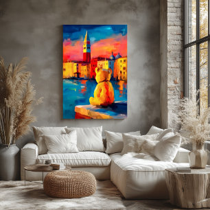 Teddy Fauvist Sonnenuntergang Kanal Druck Venedig Poster