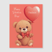 Teddy für benutzerdefinierte Text-Liebe Magnetkarte (Vorderseite)