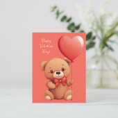 Teddy für benutzerdefinierte Text-Liebe Postkarte (Stehend Vorderseite)