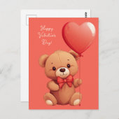 Teddy für benutzerdefinierte Text-Liebe Postkarte (Vorne/Hinten)
