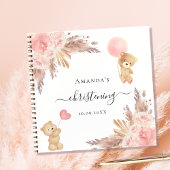 Teddy-Gast-Taufen Pampas Gras-Rose Notizblock