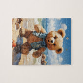 Teddy geht zum Strand! Bärenrätsel Puzzle (Horizontal)