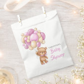 Teddy Girl Babydusche - weiß Geschenktütchen (Ausgeschnitten)