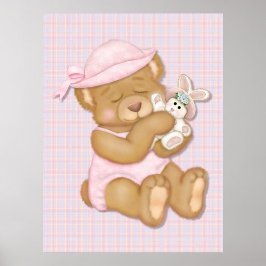 Teddy Girl Pink Poster (Vorne)