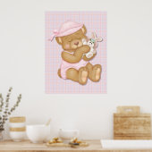 Teddy Girl Pink Poster (Küche)