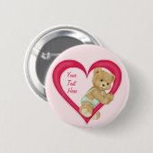 Teddy Heart - Anpassen Button (Vorne & Hinten)