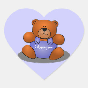 Teddy Herz-Aufkleber