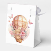 Teddy Hot Air Ballon Pink Bearly Wait Gefälligkeit Geschenkschachtel (Rückseite)