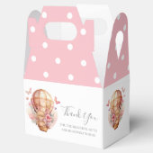 Teddy Hot Air Ballon Pink Poka Dots Geschenkschachtel (Geöffnet)