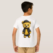 Teddy Hug: Einfache Kinder aus dem Gelben und Schw T-Shirt (Schwarz voll)