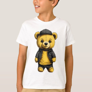 Teddy Hug: Einfache Kinder aus dem Gelben und Schw T-Shirt