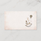 Teddy in Aquarell trägt Vintage Kinderzimmer Babyd Begleitkarte (Rückseite)