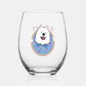 Teddy in Donut Weinglas Ohne Stiel (Vorderseite)