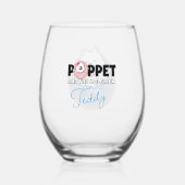 Teddy in Donut Weinglas Ohne Stiel (Rückseite)