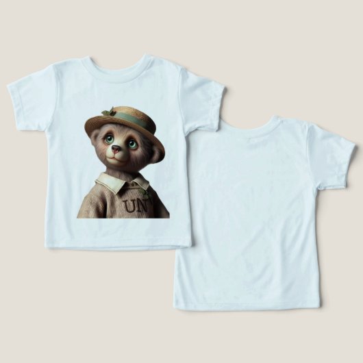 Teddy in einem alten Pullover, Vintag (Design Vorderseite & Rückseite)