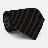 Teddy Krawatte | Mitternachtsschwarzer Pinstripe L (Gerollt)
