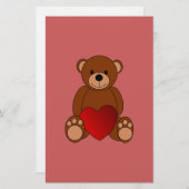 Teddy Liebe Briefpapier (Vorne/Hinten)