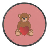 Teddy Liebe Eishockey Puck (Vorderseite)