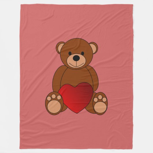Teddy Liebe Fleecedecke (Vorderseite)