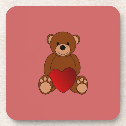 Teddy Liebe Getränkeuntersetzer (Vorderseite)