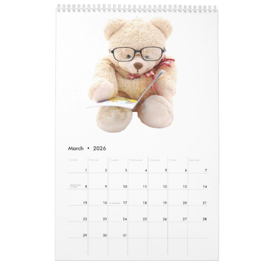 Teddy Liebe Kalender (Mär 2026)