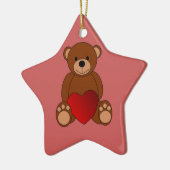 Teddy Liebe Keramik Ornament (Links)
