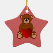 Teddy Liebe Keramik Ornament (Hinten)
