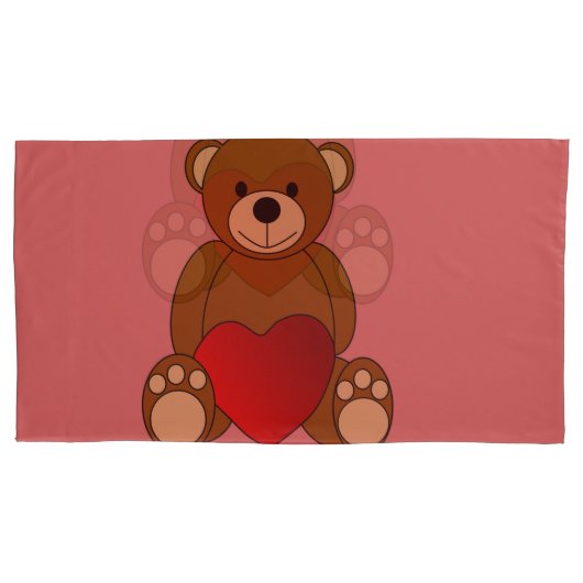 Teddy Liebe Kissenbezug (Vorderseite-Links)