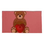 Teddy Liebe Kissenbezug (Rückseite-Links)
