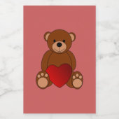 Teddy Liebe Lebensmitteletikett (Einzelnes Label)