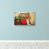 Teddy Liebe Leinwanddruck (Insitu (Holzboden))