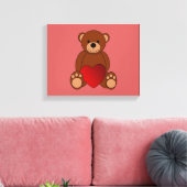 Teddy Liebe Leinwanddruck (Insitu (Wohnzimmer))